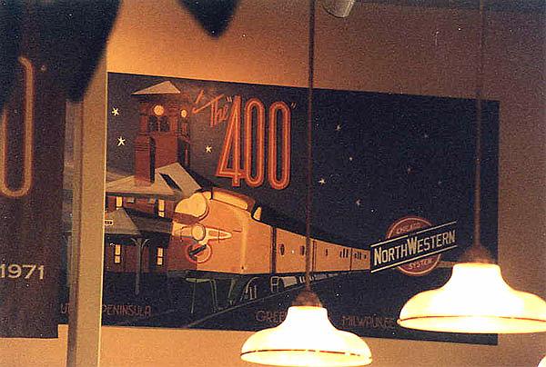 149.jpg - This "400" poster is mounted on the wall, inside the Titletown Brewery.  July 2009.